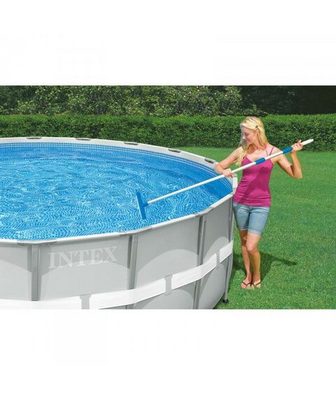 Бассейны: Набор для чистки бассейна Intex 279 см 3 предмета: сачок, фильтрующий мешок и насадка на водяной насос [28003] фотографии