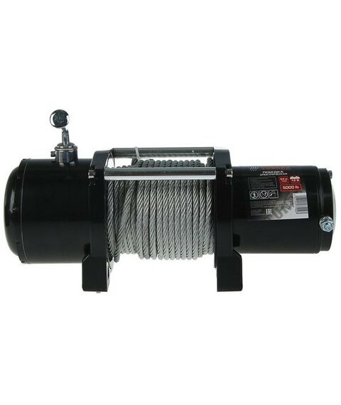 Лебедки, тали, тельферы: Лебедка электрическая TUNDRA 2268 кг (5000 lb) трос 7.2 мм х 24 м, 12/24V, до 8.5 м/мин фотографии