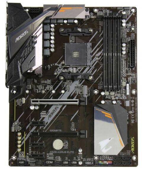 Материнские платы: Материнская плата GigaByte A520 AORUS ELITE AM4 <AMD A520> 2xPCI-E DVI+HDMI GbLAN SATA RAID ATX 4DDR4 RTL фотографии