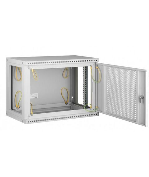 Шкафы и стойки: Настенный разборный шкаф TLK TWI-096045-R-P-GY 19", 9U, перфорированная дверь, Ш600хВ436хГ450мм, 1 пара монтажных направляющих, серый фотографии