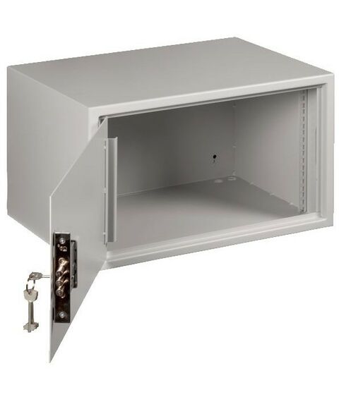 Шкафы и стойки: Настенный антивандальный шкаф TLK EC-WS-075240-GY с дверью на петлях, 7U, Ш520хВ320хГ400мм, серый фотографии