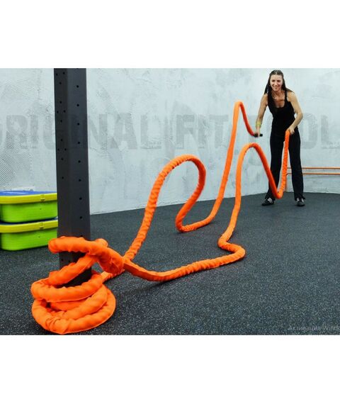 Фитнес оборудование: Канат для функционального тренинга Original FitTools FT-BTR-50-12000 50 мм х 12 м фотографии