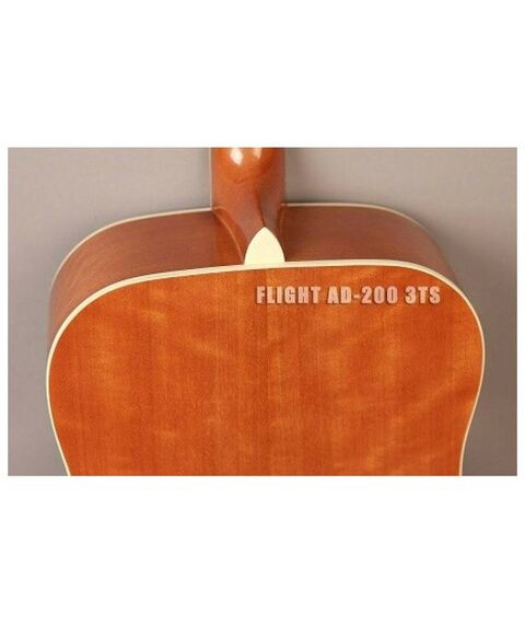 Акустические гитары: Акустическая гитара Flight AD-200 3TS Дредноут, цвет санберст, скос под правую руку фотографии