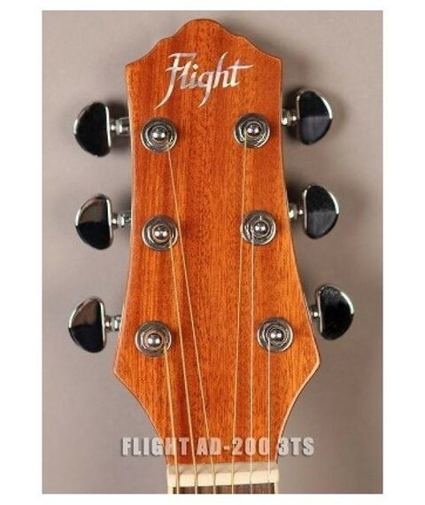 Акустические гитары: Акустическая гитара Flight AD-200 3TS Дредноут, цвет санберст, скос под правую руку фотографии