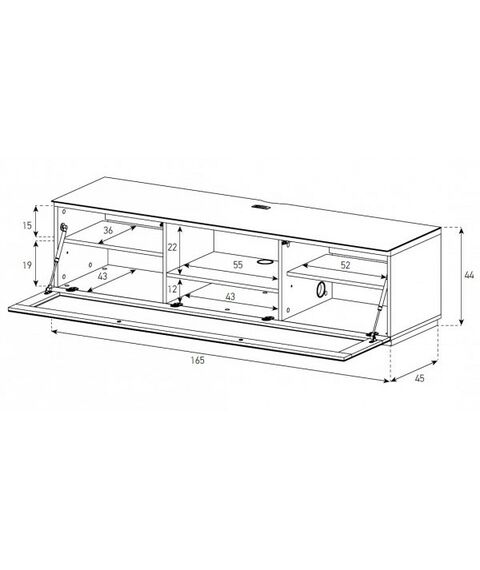 Тумбы и стойки для телевизоров: Стойка под телевизор Sonorous ST 160I BLK BLK BS нагрузка 50кг, крепеж для ТВ, угол поворота 35o, 440х1650х450мммм,  черное стекло / черный ящик фотографии