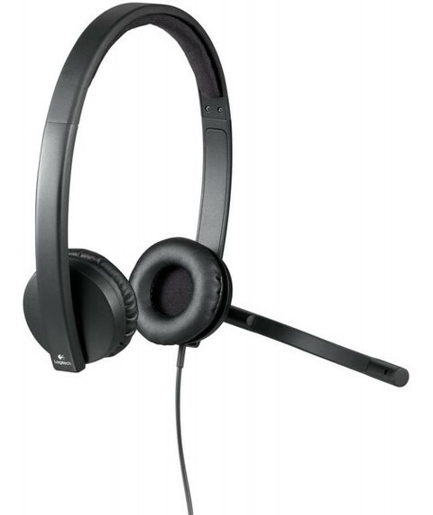 Наушники и гарнитуры: Наушники с микрофоном Logitech Headset Stereo H570e USB, с регулятором громкости [981-000575] фотографии