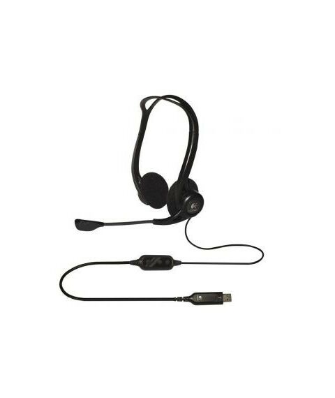 Наушники и гарнитуры: Наушники с микрофоном Logitech PC Headset 960 USB, с регулятором громкости [981-000100] фотографии