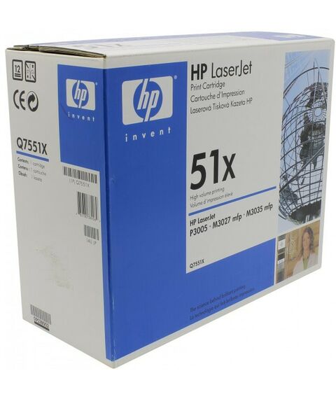 Для HP (оригинал): Картридж HP Q7551X для HP LJ P3005/M3027/M3035 mfp фотографии
