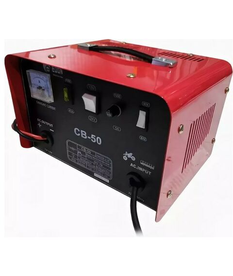 Зарядные и пуско-зарядные устройства: Устройство зарядное EDON CB-50 12/24В, 50-130А, 30-500А/ч, 8.5кг фотографии