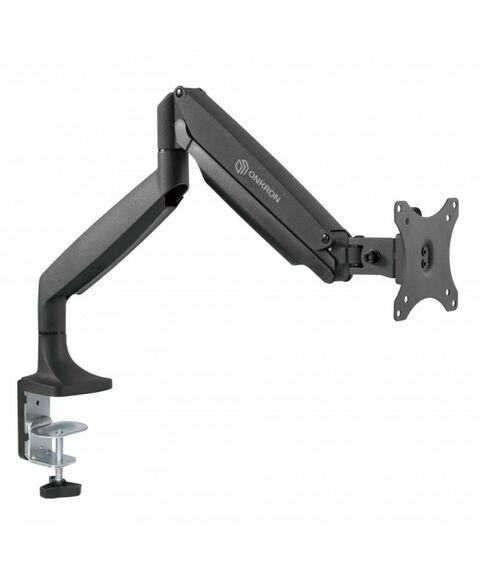 Крепеж для аудио-видео техники: Кронштейн ONKRON G100 диагональ от 13 до 32, нагрузка: до 9 кг, стандарт крепления VESA: 75x75, 100x100 мм, алюминий, холоднокатаная сталь SPCC, цвет черный фотографии