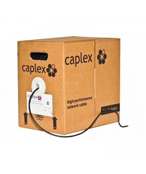 Кабель и разъемы: Кабель UTP уличный  Caplex IZ-C4F5-0203-R305 Cat 5e 4 пары, FTP (-60°C/+60°С), чёрный, коробка 305 м фотографии