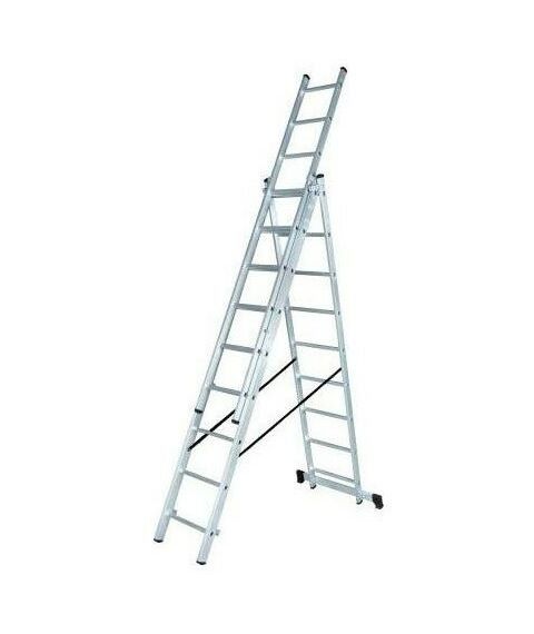 Стремянки и лестницы: Лестница алюминиевая Вихрь ЛА 3х8 фотографии
