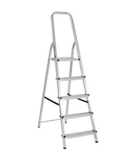 Стремянки и лестницы: Стремянка алюминиевая Вихрь СА 1х5 фотографии