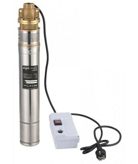 Насосы и насосные станции: Насос скважинный Elitech НГ 750-50В 750Вт, 3", 47л\м, Н=50м, Гл=10м, ч\вода, нержавеющая сталь, патрубок 1" [182181] фотографии