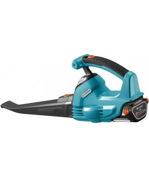 Воздуходувки: Воздуходув аккумуляторный GARDENA AccuJet 18 Li 18В/2.0Ач, поток 190км/ч, макс.30 мин, 18.8кг [09335-20] фотографии