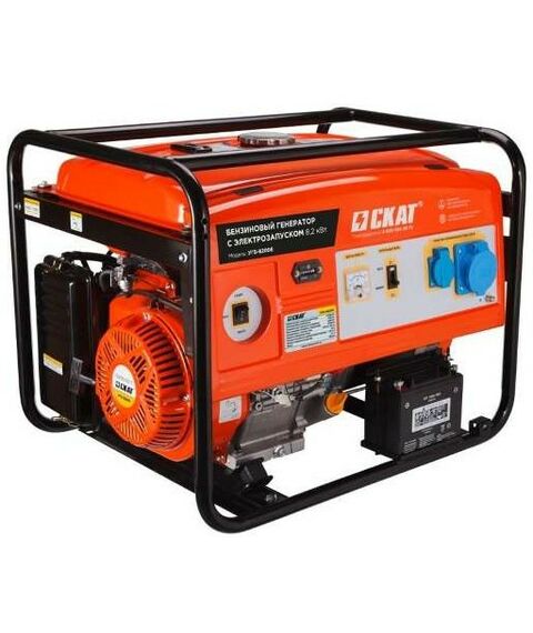 Электростанции: Генератор бензиновый SKAT УГБ-8200ЕТ фотографии
