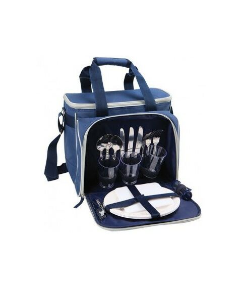Все для пикника: Набор для пикника Арктика 4100-3 синий сумка-холодильник (13.5 л) 1 шт, стакан 3 шт, вилка 3 шт, ложка 3 шт, нож 3 шт, тарелка 3 шт, солонка-перечница 1 шт, штопор 1 шт, разделочная доска 1 шт