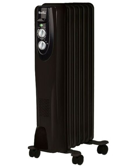 Масляные радиаторы: Масляный радиатор Ballu Classic black BOH/CL-07BRN 1500 Вт, 7 секций фотографии