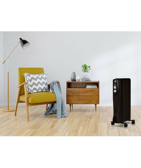 Масляные радиаторы: Масляный радиатор Ballu Classic black BOH/CL-07BRN 1500 Вт, 7 секций фотографии
