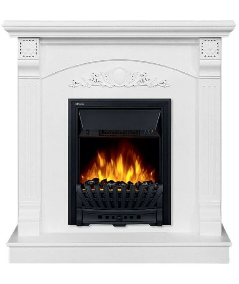 Камины: Портал Firelight Barocco Classic белый фотографии