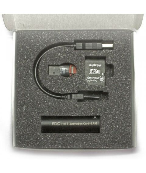Цифровые диктофоны: Цифровой диктофон Edic-mini CARD16 A96 фотографии