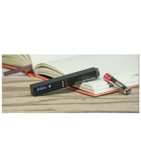 Цифровые диктофоны: Цифровой диктофон Edic-mini PRO B42-300h металл, размер 13*13*94мм, вес 36г, автономность до 100 ч, AAA батарея или аккумулятор фотографии