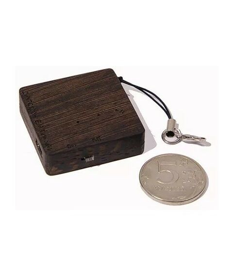 Цифровые диктофоны: Цифровой диктофон Edic-mini Tiny S A61w-300h дерево, размер 12*40*40мм, вес 20г, автономность до 100ч, аккумулятор фотографии