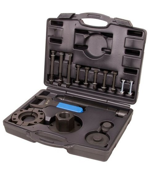 Демонтажный инструмент: Набор оправок для монтажа и демонтажа ступичных подшипников МАСТАК 100-30017C FORD, кейс, 17 предметов фотографии