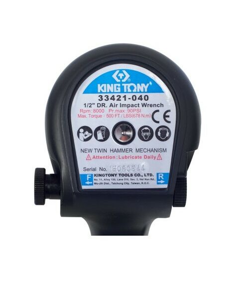 Пневмогайковерты: Гайковерт пневматический ударный King Tony P33421-040B 1/2", 678 Hм, в комплекте 3 торцевые головки фотографии