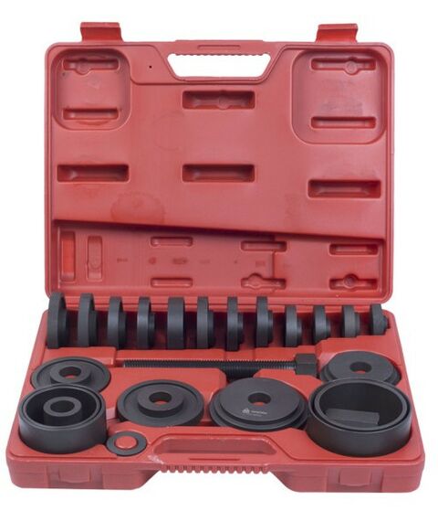 Демонтажный инструмент: Набор оправок для монтажа и демонтажа ступичных подшипников МАСТАК 100-30022C кейс, 22 предмета фотографии