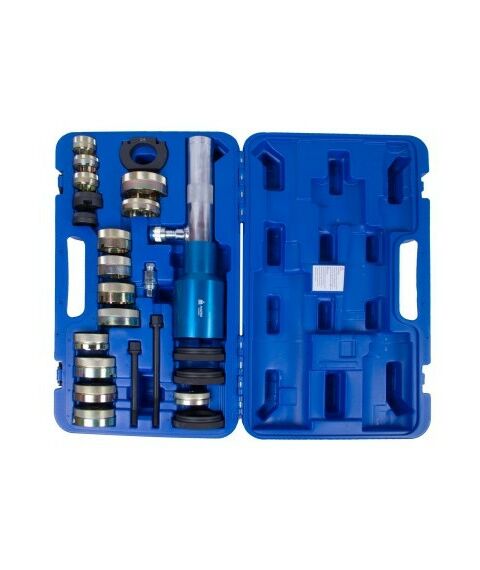 Демонтажный инструмент: Набор оправок для монтажа и демонтажа сайлентблоков MB МАСТАК 110-22024C гидравлический, кейс, 24 предмета фотографии