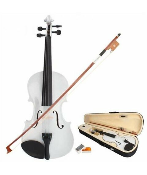 Смычковые инструменты: Скрипка Alina AVW05A размер 3/4, со смычком, в футляре, цвет белый фотографии