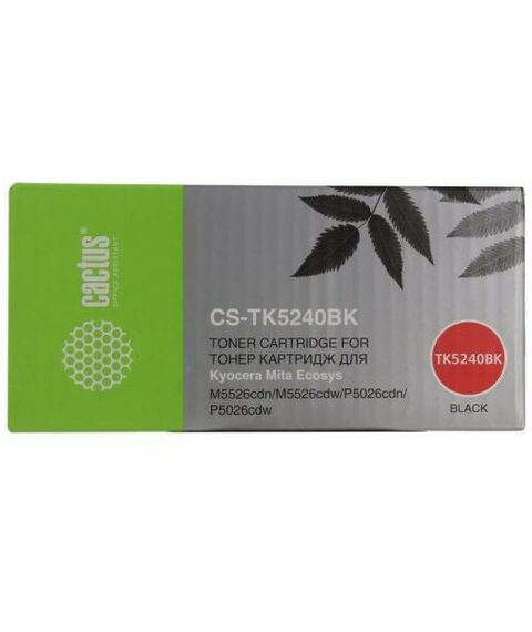 Для Kyocera: Картридж Cactus CS-TK5240BK Black для  Kyocera Ecosys M5526cdn/M5526cdw/P5026cdn фотографии