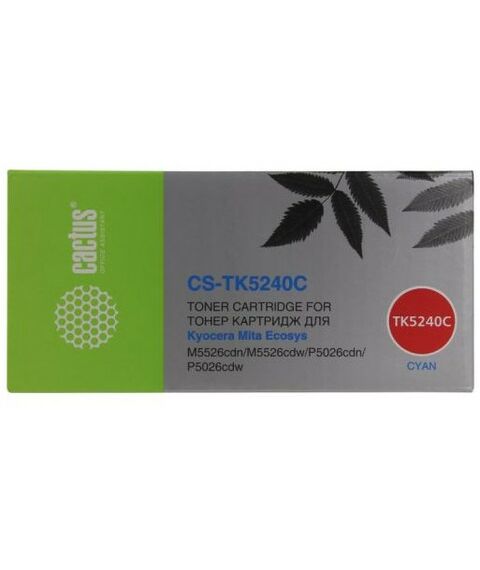 Для Kyocera: Картридж Cactus CS-TK5240C Cyan для Kyocera Ecosys M5526cdn/M5526cdw/ P5026cdn/P5026cdw фотографии