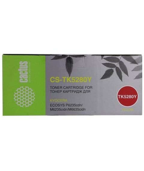 Для Kyocera: Тонер-картридж Cactus Kyocera CS-TK5280Y Yellow для P6235cdn/M6235cidn/M6635cidn фотографии