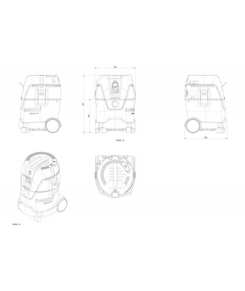 Строительные пылесосы: Пылесос Metabo ASA 25 L PC [602014000] фотографии