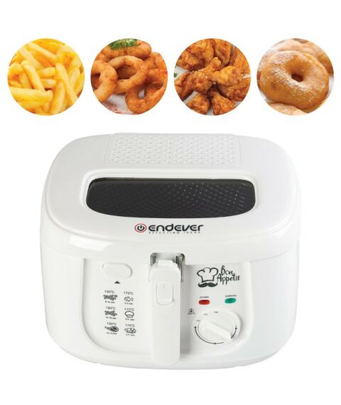 Фритюрницы, грили: Фритюрница Endever Skyline FR-111 цвет белый фотографии
