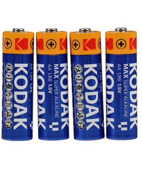 Батарейки и аккумуляторы: Батарейка алкалиновая Kodak Kodak Max AA, LR6-500BOX, 1.5В, набор 500 шт. фотографии