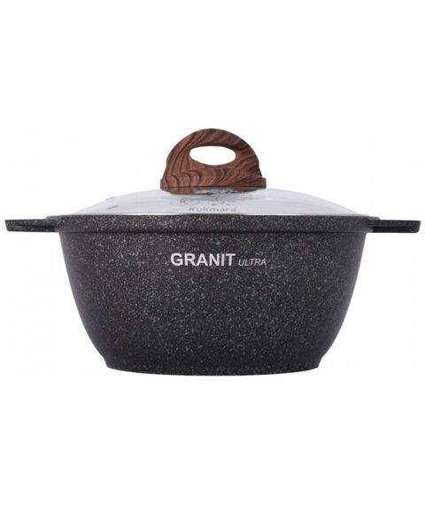 Сковороды, кастрюли, противни, дуршлаги: Кастрюля Кукмор Granit ultra кго22а 2л фотографии