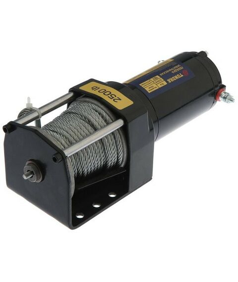 Лебедки, тали, тельферы: Лебедка электрическая TUNDRA 2500 lb 12/24V, 1.1 т, 1.2 л.с., до 3.3 м/мин, 4.8 мм х 12 м фотографии