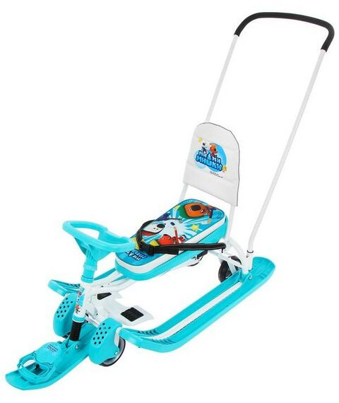 Снегокаты: Снегокат с колёсами  Тимка спорт 6 «Ми-ми-мишки» цвет бирюзовый фотографии