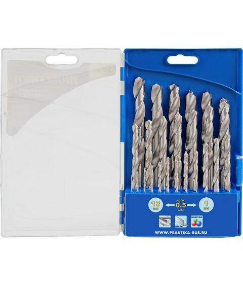 Наборы оснастки: Сверла набор/металл Практика 640-315 25шт, 1-13мм, кассета фотографии