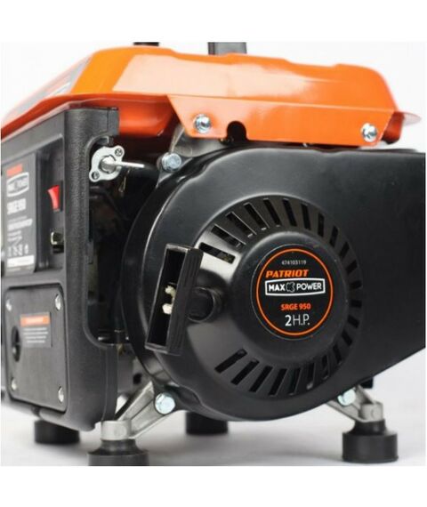 Электростанции: Электростанция Patriot Max Power SRGE 950 650/800Вт, расход 0.9л/ч, бак 4.2л, 16кг [474103119] фотографии