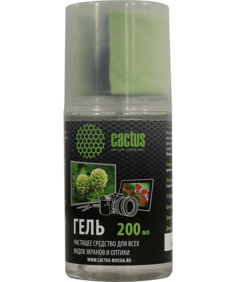 Чистящие средства: Набор для чистки экранов и оптики Cactus CS-S3004 200мл + салфетка фотографии