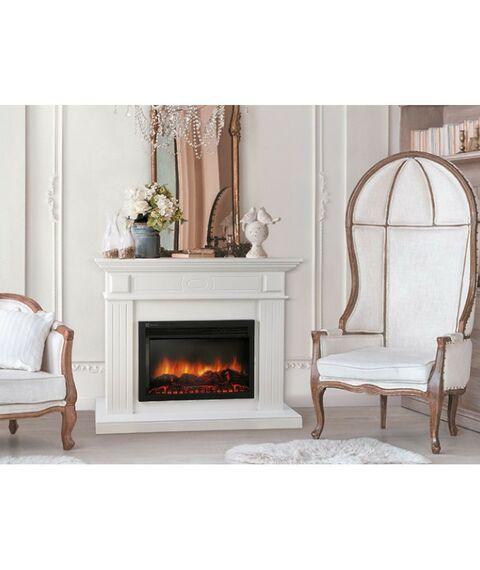 Камины: Портал Firelight Bianco 30 белый фотографии