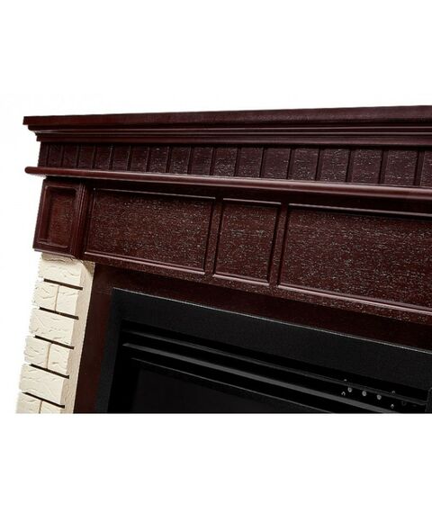 Камины: Портал Firelight Bricks 30 камень бежевый, шпон темный дуб [Bricks 30 BDO] фотографии