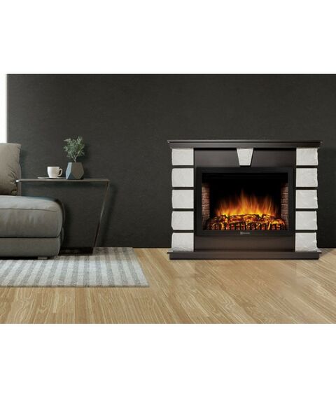 Камины: Портал Firelight Excalibur 30 камень белый, шпон венге [Excalibur 30 WW] фотографии