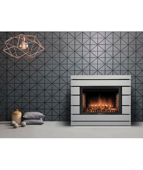 Камины: Портал Firelight Moderno 25 шпон белый дуб [Moderno WO] фотографии