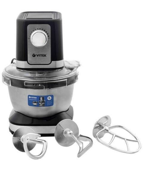 Кухонные комбайны: Кухонный комбайн Vitek VT-1435 мощность: 1000 Вт, объем чаши: 4 л фотографии
