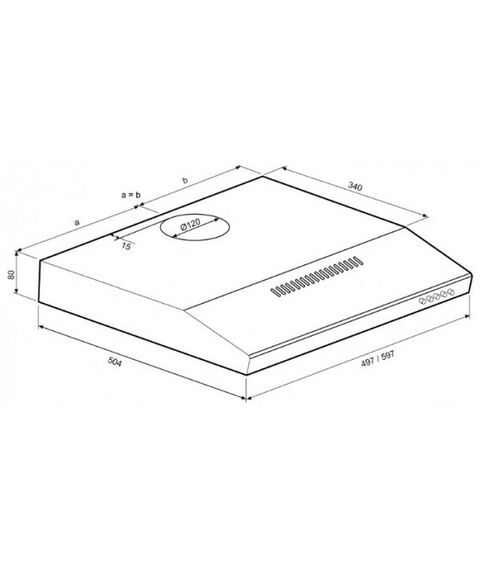 Вытяжки кухонные: Вытяжка кухонная KRONA JESSICA slim 600 inox push button изящный дизайн корпуса, удобные и простые в управлении утапливаемые переключатели, низкий уровень шума фотографии